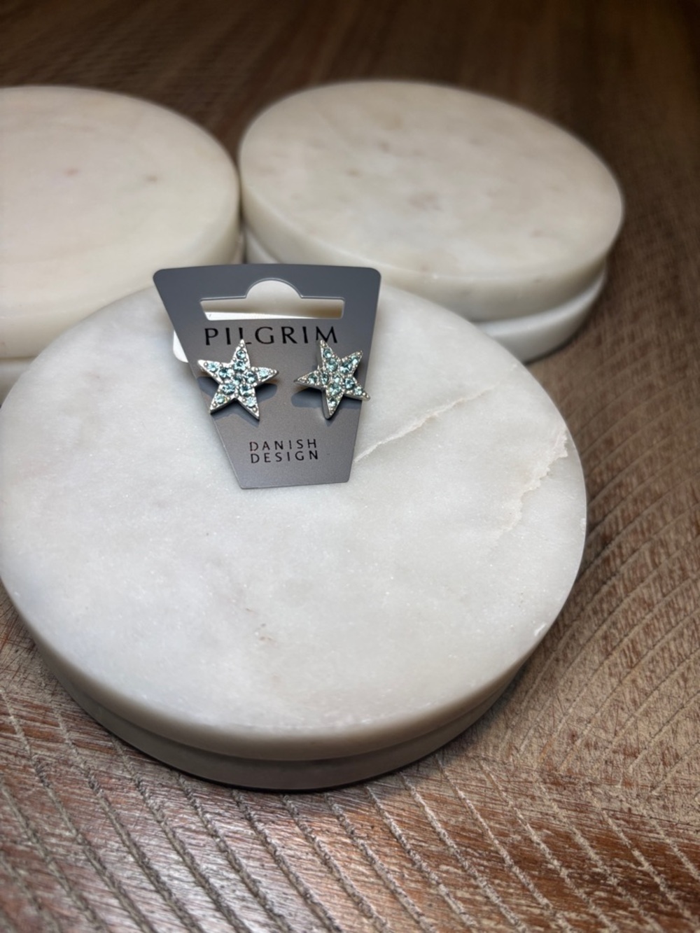 166 Pilgrim Silver Star Crystal Stud Earrings